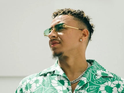 Black Stylish Frameless Diamond-Cut Sunglasses with Metallic Temples ‚Äö√Ñ√¨ Trendy Line-Design Fashion Eyewear