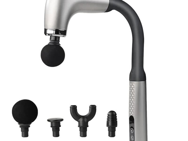Silver Electric Elbow Fascia Gun for Body/Head Relief Portable Silent Body Fatigue Reliever Hot Selling Massager