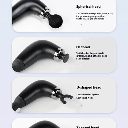 Silver Electric Elbow Fascia Gun for Body/Head Relief Portable Silent Body Fatigue Reliever Hot Selling Massager