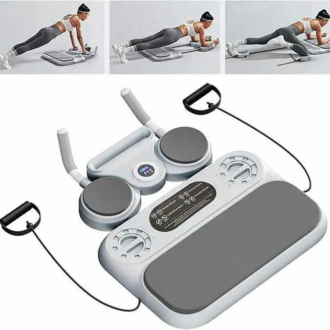 Grey 6-in-1 Multifunctional Fitness Board ‚Äö√Ñ√∂‚àö√ë‚àö‚àÇ‚Äö√†√∂‚àö√´‚Äö√†√∂¬¨¬Æ Ab Wheel, Automatic Rebound, Fat Burning and Core Strengthening Home Workout Equipment