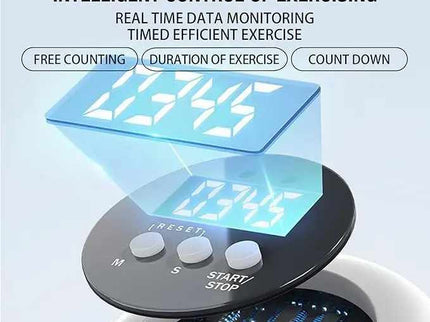 Black 6-in-1 Multifunctional Fitness Board - Ab Wheel, Automatic Rebound, Fat Burning and Core Strengthening Home Workout Equipment