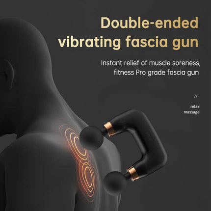 Black Dual-Head Mini Massage Gun ‚Äö√Ñ√∂‚àö√ë‚àö‚àÇ‚Äö√†√∂‚àö√´‚Äö√†√∂‚Äö√†√á‚Äö√Ñ√∂‚àö‚Ä†‚àö‚àÇ‚Äö√†√∂‚àö¬¥‚Äö√Ñ√∂‚àö‚Ä†‚àö‚àÇ¬¨¬®¬¨√Ü Portable Professional Muscle Relaxation Device with 5-Speed Adjustment for Deep Tissue Recovery and Pain Relief