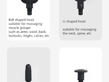 Green Mini 4-Head Deep Tissue Massage Gun - Portable Wireless Fascia Gun for Muscle Relaxation with Cold & Heat Therapy, LCD Display