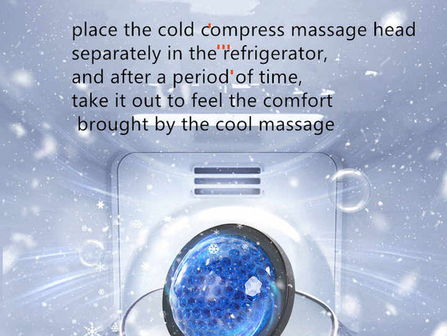 Sliver Mini 4-Head Deep Tissue Massage Gun - Portable Wireless Fascia Gun for Muscle Relaxation with Cold & Heat Therapy, LCD Display