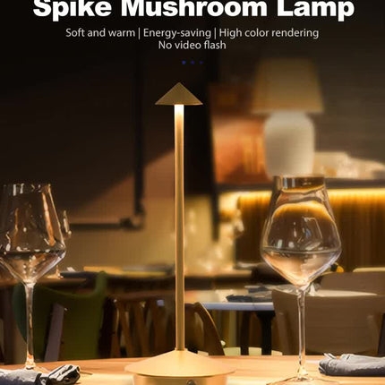 Pink Modern Minimalist Aluminum LED Mushroom Night Light - Creative Bedside Atmosphere Lamp for Dining Room and Bedroom