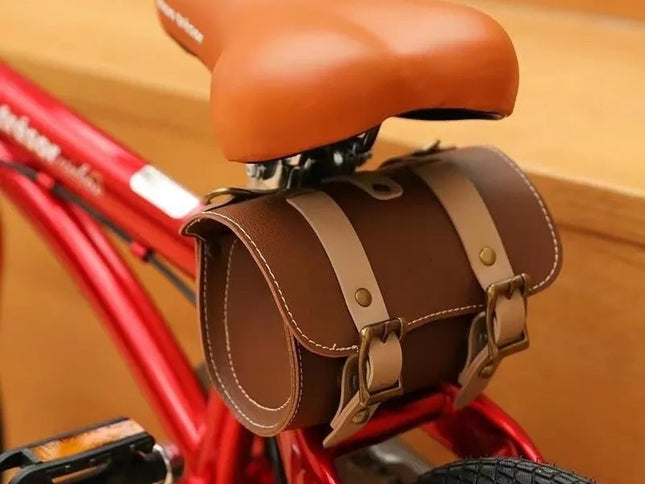 Brown Vintage Bicycle Handlebar Bag ‚Äö√Ñ√¨ Universal Front & Rear Bike Accessory for Commuting and Cycling