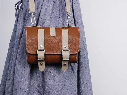 Brown Vintage Bicycle Handlebar Bag ‚Äö√Ñ√¨ Universal Front & Rear Bike Accessory for Commuting and Cycling