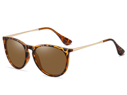 Leopard Brown Lens Stylish Polarized Sunglasses for Men and Women - UV Protection, Lightweight Design, Trendy Sunglasses for Outdoor Activities