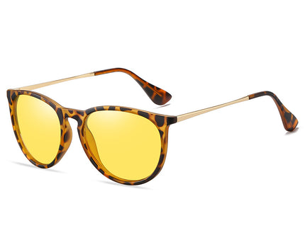 Leopard Yelloe Lens Stylish Polarized Sunglasses for Men and Women - UV Protection, Lightweight Design, Trendy Sunglasses for Outdoor Activities