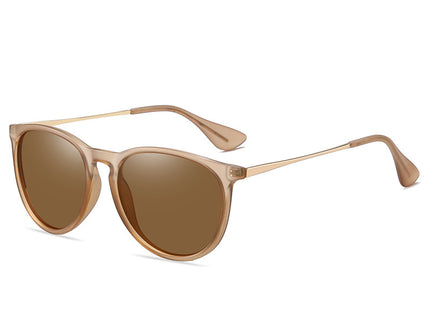 Brown Stylish Polarized Sunglasses for Men and Women - UV Protection, Lightweight Design, Trendy Sunglasses for Outdoor Activities