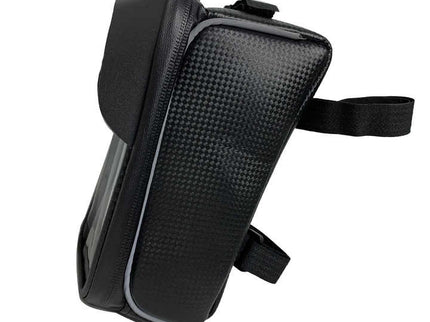 Waterproof Bicycle Phone Frame Bag with Sun Visor, TPU Touchscreen, and Storage Pockets for Road and Mountain Bikes