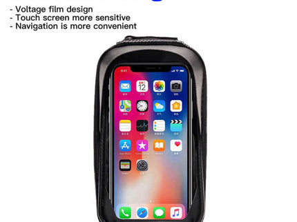 Waterproof Bicycle Phone Frame Bag with Sun Visor, TPU Touchscreen, and Storage Pockets for Road and Mountain Bikes