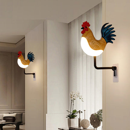 Grey USB Rechargeable Rooster Wall Lamp with Sound, Aromatherapy, and Decorative Design ‚Äö√Ñ√∂‚àö√ë‚àö‚àÇ‚Äö√†√∂‚àö√´‚Äö√†√∂¬¨¬Æ Creative Nightlight for Bedroom and Corridor