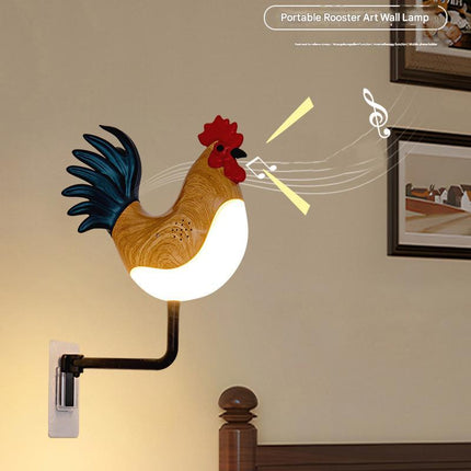 Grey USB Rechargeable Rooster Wall Lamp with Sound, Aromatherapy, and Decorative Design ‚Äö√Ñ√∂‚àö√ë‚àö‚àÇ‚Äö√†√∂‚àö√´‚Äö√†√∂¬¨¬Æ Creative Nightlight for Bedroom and Corridor