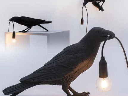 White Bird Right Wall Lamp Nordic Resin Bird Wall Lamp - Creative Animal Bedside Decorative USB Night Light, Stylish Bird Perched Lamp for Bedroom and Living Room