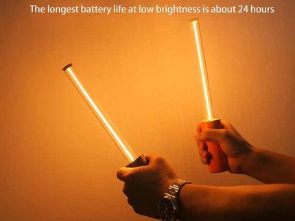 2 Pcs Orange Modern Minimalist Rechargeable Atmosphere Lamp - Touch-Control Night Light for Bedroom, Bar, and Portable Outdoor Use