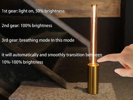 2 Pcs Black Modern Minimalist Rechargeable Atmosphere Lamp - Touch-Control Night Light for Bedroom, Bar, and Portable Outdoor Use