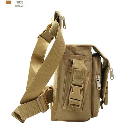 Green Tactical Outdoor Leg Bag - 900D Durable Multi-Layer Waist Pack for Cycling, Fishing, and Security