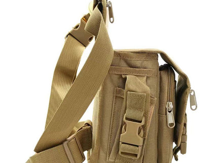 Khaki Tactical Outdoor Leg Bag - 900D Durable Multi-Layer Waist Pack for Cycling, Fishing, and Security