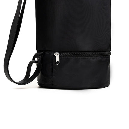 Black Durable Yoga Mat Carry Bag ‚Äö√Ñ√∂‚àö√ë‚àö‚àÇ‚Äö√†√∂‚àö√´‚Äö√†√∂¬¨¬Æ Multi-Functional Fitness Backpack with Wet Pocket(Mugs are filming props, not included)