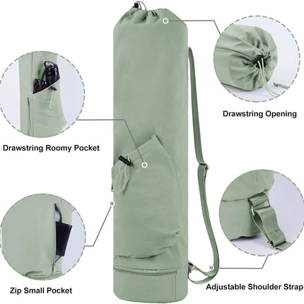 Black Durable Yoga Mat Carry Bag ‚Äö√Ñ√∂‚àö√ë‚àö‚àÇ‚Äö√†√∂‚àö√´‚Äö√†√∂¬¨¬Æ Multi-Functional Fitness Backpack with Wet Pocket(Mugs are filming props, not included)