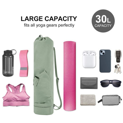 Black Durable Yoga Mat Carry Bag ‚Äö√Ñ√∂‚àö√ë‚àö‚àÇ‚Äö√†√∂‚àö√´‚Äö√†√∂¬¨¬Æ Multi-Functional Fitness Backpack with Wet Pocket(Mugs are filming props, not included)
