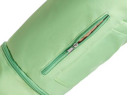 Green Durable Yoga Mat Carry Bag - Multi-Functional Fitness Backpack with Wet Pocket(Mugs are filming props, not included)