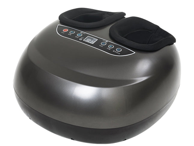 Luxury Automatic Foot Massager - Black Shiatsu Foot and Calf Massager with Adjustable Intensity, Air Compression, and Digital Display