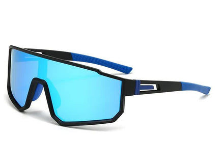UV400 Sports Sunglasses with Polarized TAC Lens - Black/Blue