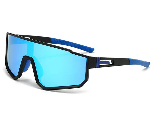 UV400 Sports Sunglasses with Polarized TAC Lens - Black/Blue