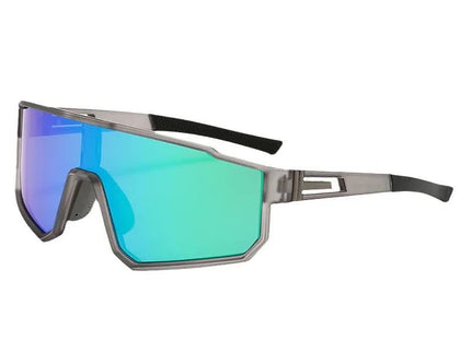 UV400 Sports Sunglasses with Polarized TAC Lens - Gray/Green
