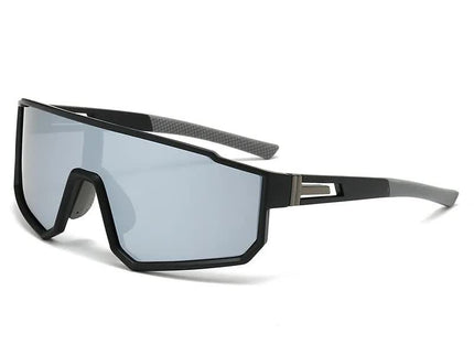 UV400 Sports Sunglasses with Polarized TAC Lens - Black/Silver