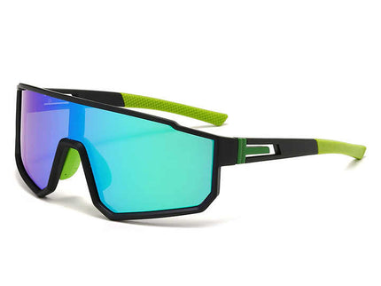UV400 Sports Sunglasses with Polarized TAC Lens - Black/Green