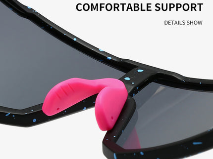 UV400 Sports Sunglasses with Polarized TAC Lens - White/Pink