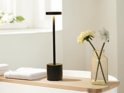 Touch-Control LED Table Lamp with Adjustable Color Modes - White