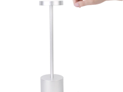 Touch-Control LED Table Lamp with Adjustable Color Modes - Silver