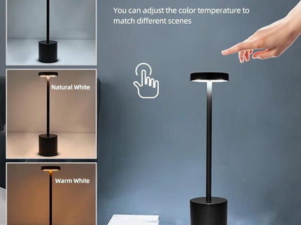 Touch-Control LED Table Lamp with Adjustable Color Modes - Rose Gold
