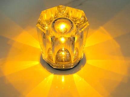 Crystal LED Table Lamp with Starburst Effect, Rechargeable and Portable Design,Type A 90mm (H) √ó 82mm (W)