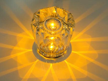 Crystal LED Table Lamp with Starburst Effect, Rechargeable and Portable Design,Type B 90mm (H) *85mm (W)