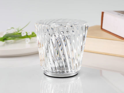 Crystal LED Table Lamp with Starburst Effect, Rechargeable and Portable Design,Type C 90mm (H) *88mm (W)