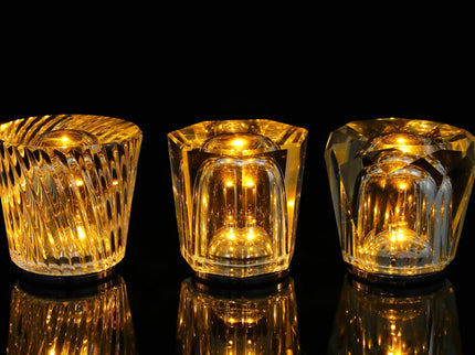 Crystal LED Table Lamp with Starburst Effect, Rechargeable and Portable Design,Type C 90mm (H) *88mm (W)