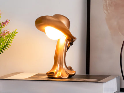 Gold Creative Cowboy Hat USB Table Lamp for Home and Office Decor