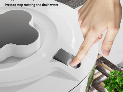 Grey Manual Salad Spinner with Pressurized System - Efficient & Quick Vegetables Drying, Multiple Color Options