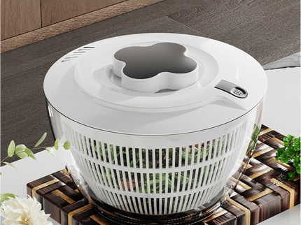 Grey Manual Salad Spinner with Pressurized System - Efficient & Quick Vegetables Drying, Multiple Color Options