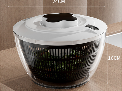 Black Manual Salad Spinner with Pressurized System - Efficient & Quick Vegetables Drying, Multiple Color Options
