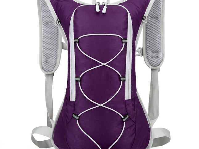 Purple Outdoor Sports Hydration Backpack for Running, Hiking, and Cycling - Lightweight and Waterproof