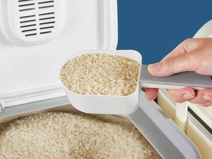 Large Capacity Rice Storage Container with Handle - Airtight, Press-to-Open Design for Convenient Rice Storage 26*29*24cm