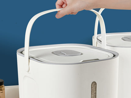 Large Capacity Rice Storage Container with Handle - Airtight, Press-to-Open Design for Convenient Rice Storage 26*29*24cm