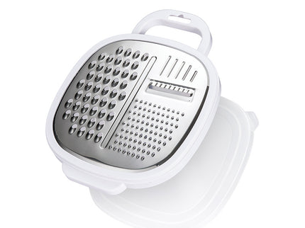 2PCS Multifunctional Kitchen Grater - Stainless Steel Cheese, Vegetable, and Fruit Shredder with Handle