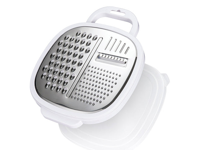 2PCS Multifunctional Kitchen Grater - Stainless Steel Cheese, Vegetable, and Fruit Shredder with Handle